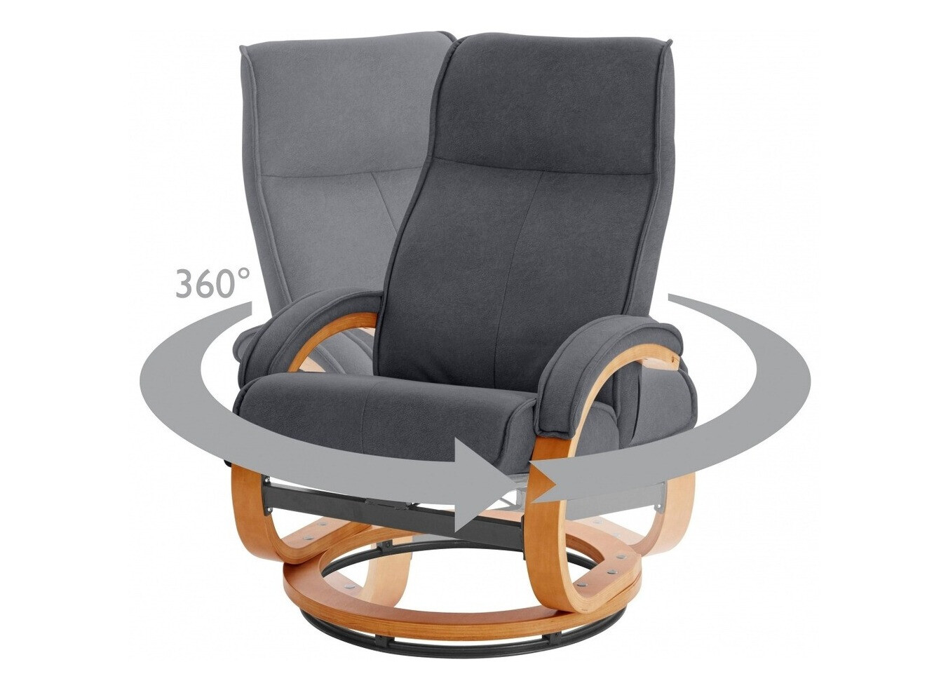 Fotelj Denton 194 (Črna + Rjava)