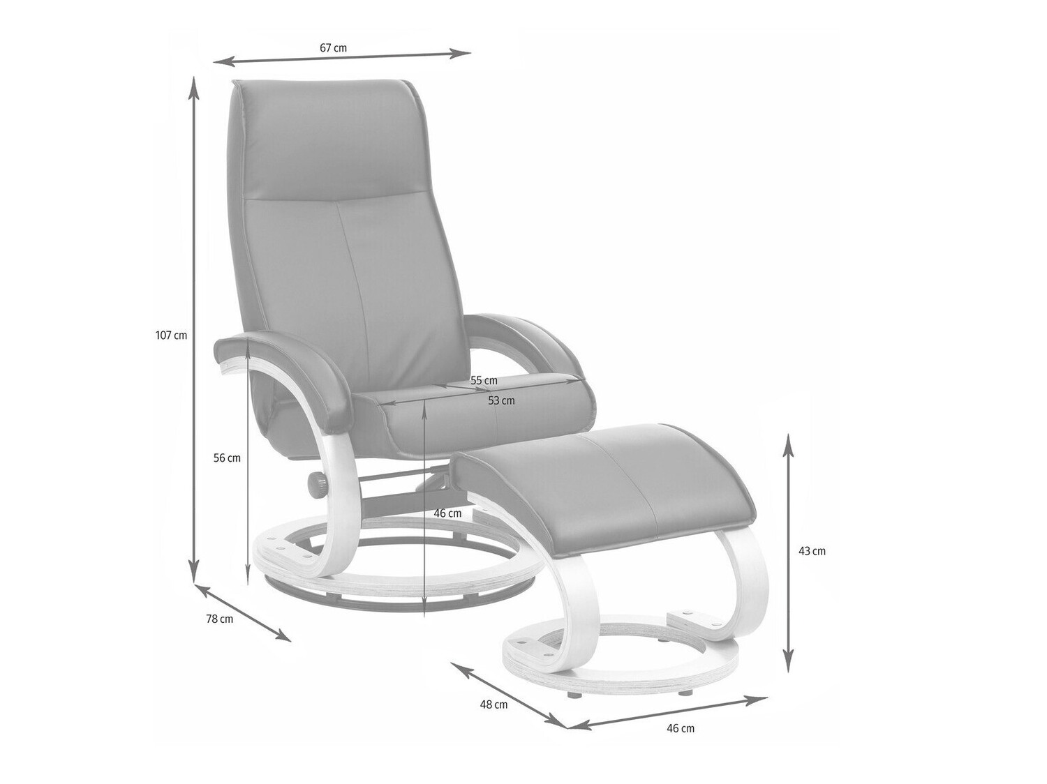 Fotelj Denton 194 (Črna + Rjava)