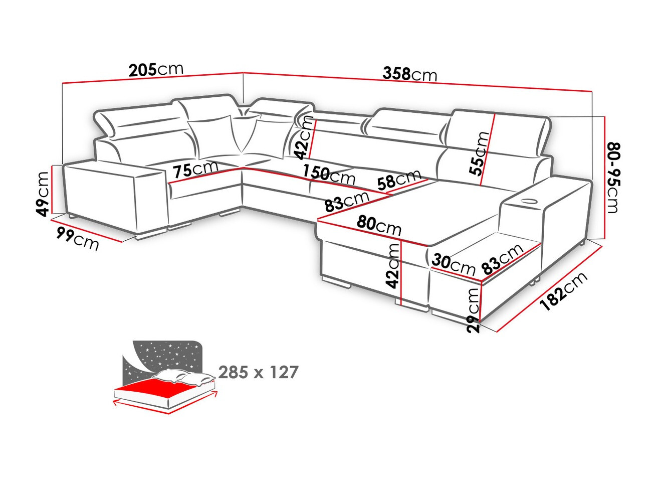Kotna garnitura Pearland 101