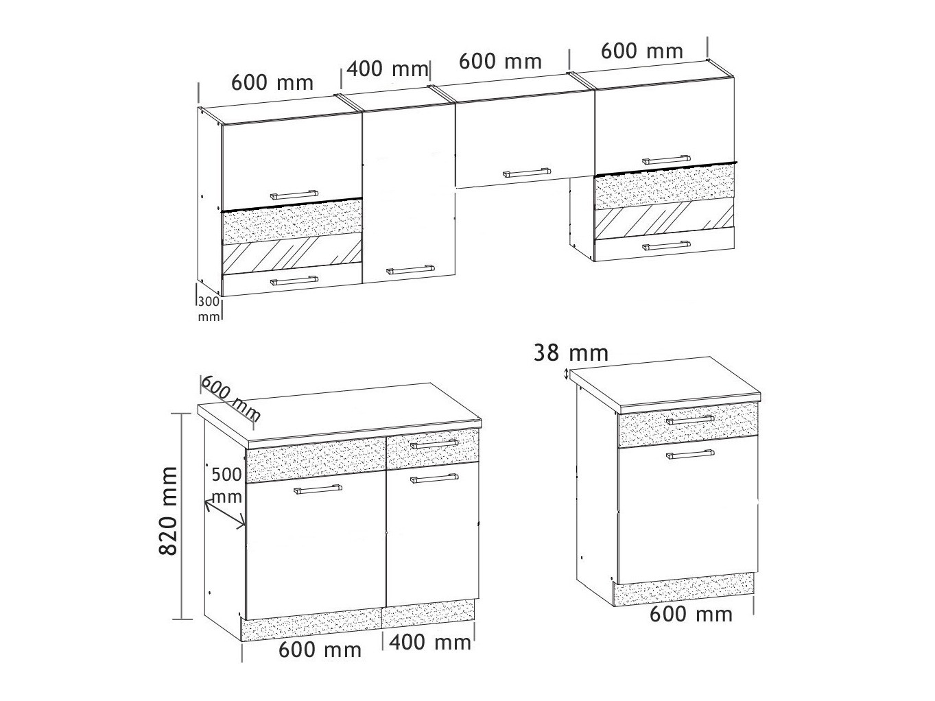 Kuhinjski blok Mode Light 126