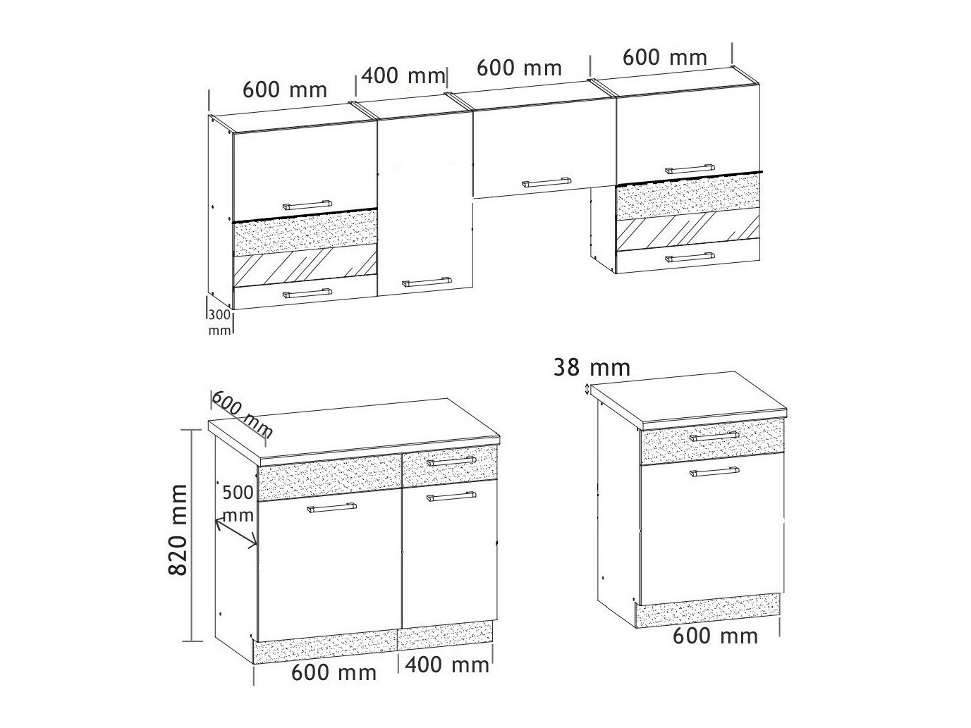 Kuhinjski blok Mode Beech 127