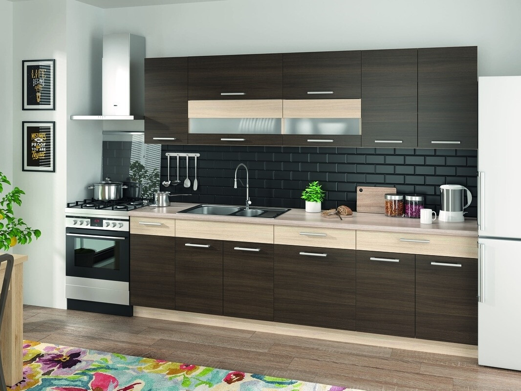 Modularni kuhinjski komplet Mode Dark 128