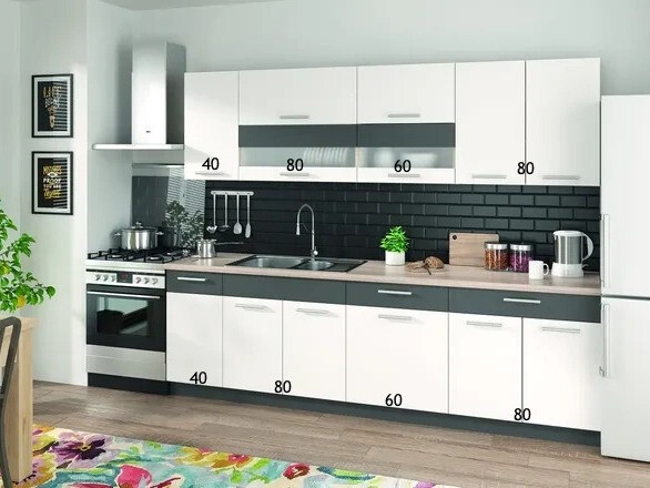 Modularni kuhinjski komplet Mode Light 128