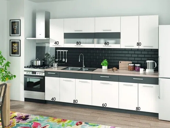 Modularni kuhinjski komplet Mode White 128