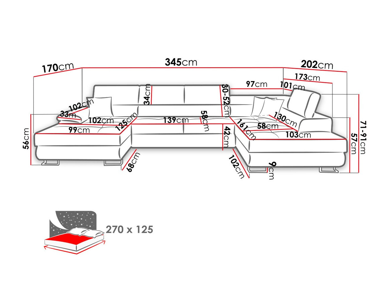 Kotna garnitura Comfivo Ruta IV (Soft 017 + Lux 06 + Soft 017)