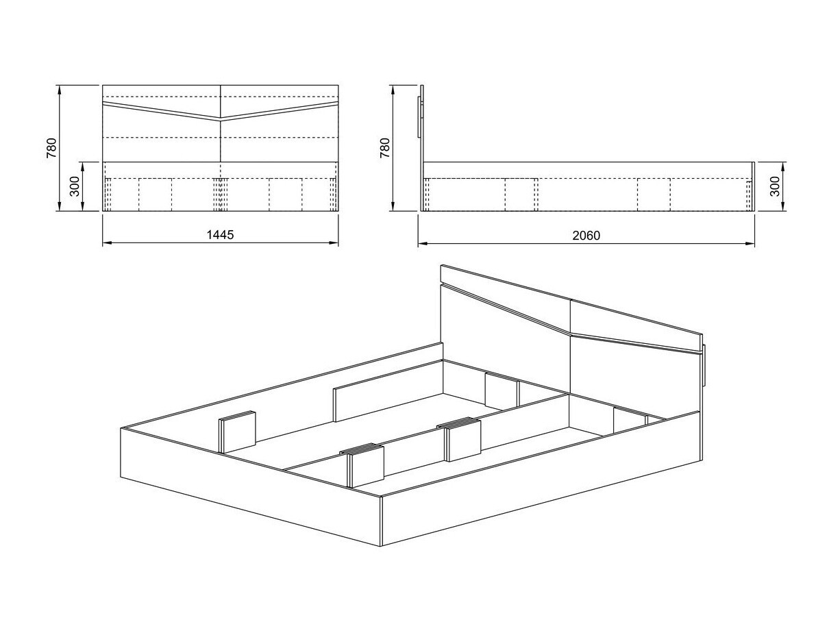 Postelja Etfela 117 (Oreh)