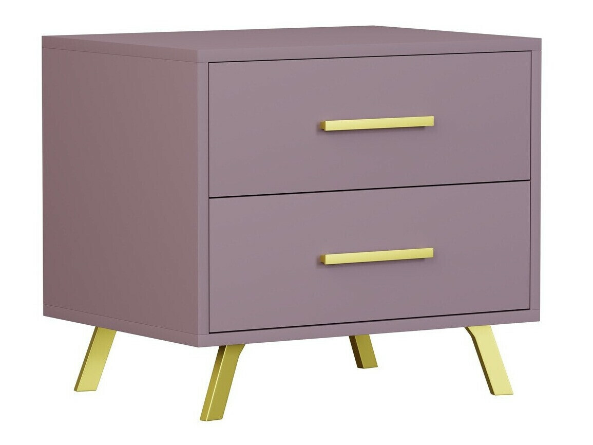 Nočna omarica Dortivu 119 (Vijolična + Zlata)