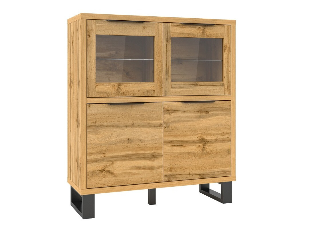 Regal Avicavu 103 (Wotan hrast + Črna)