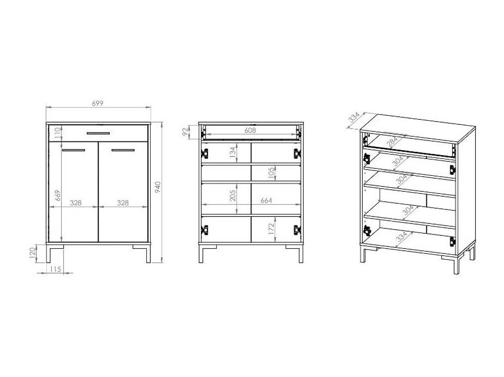 Regal za čevlje Larnolo 102