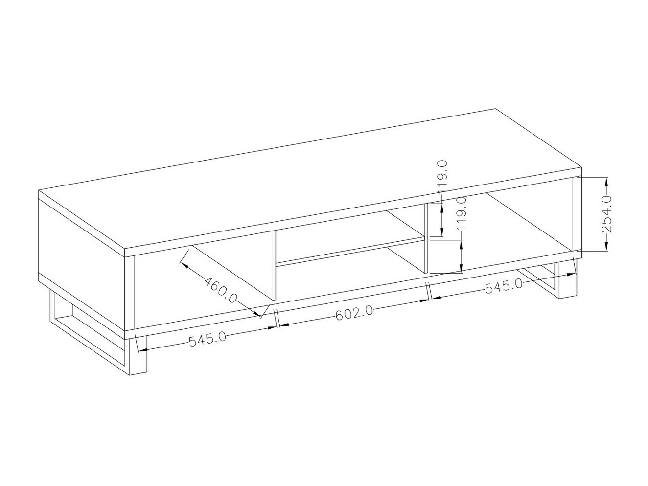 TV-omarica Avicavu 101 (Wotan hrast + Črna)