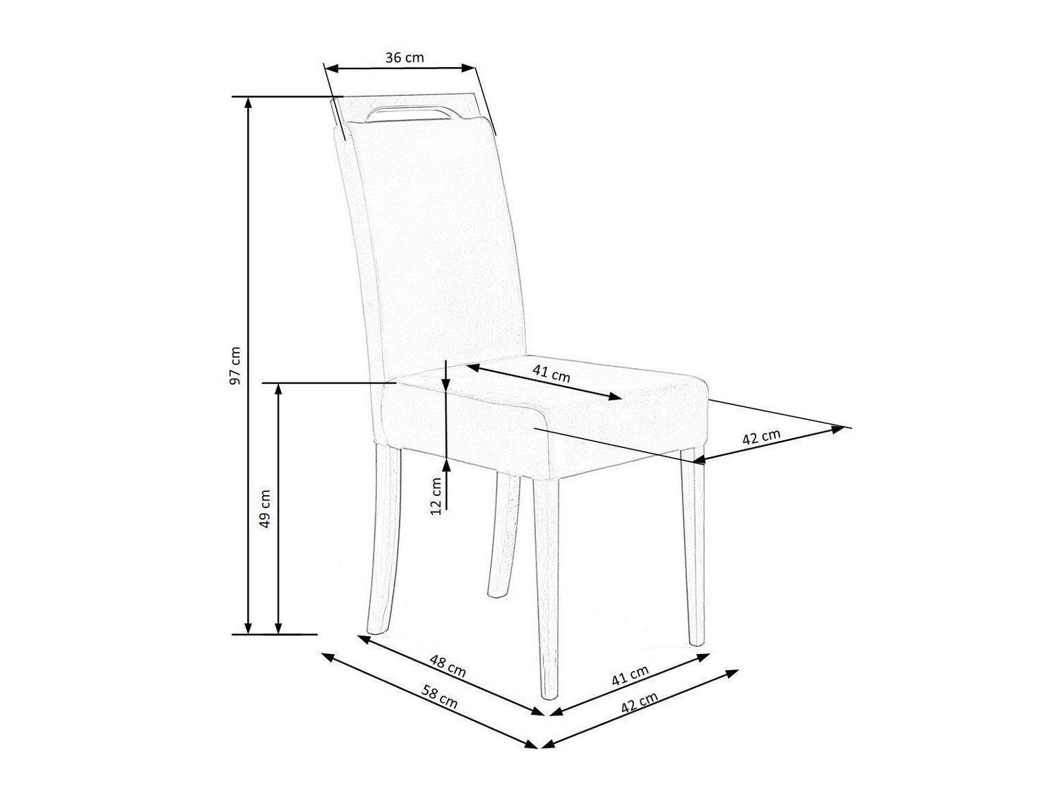 Stol Houston 535 (Siva + Bela)