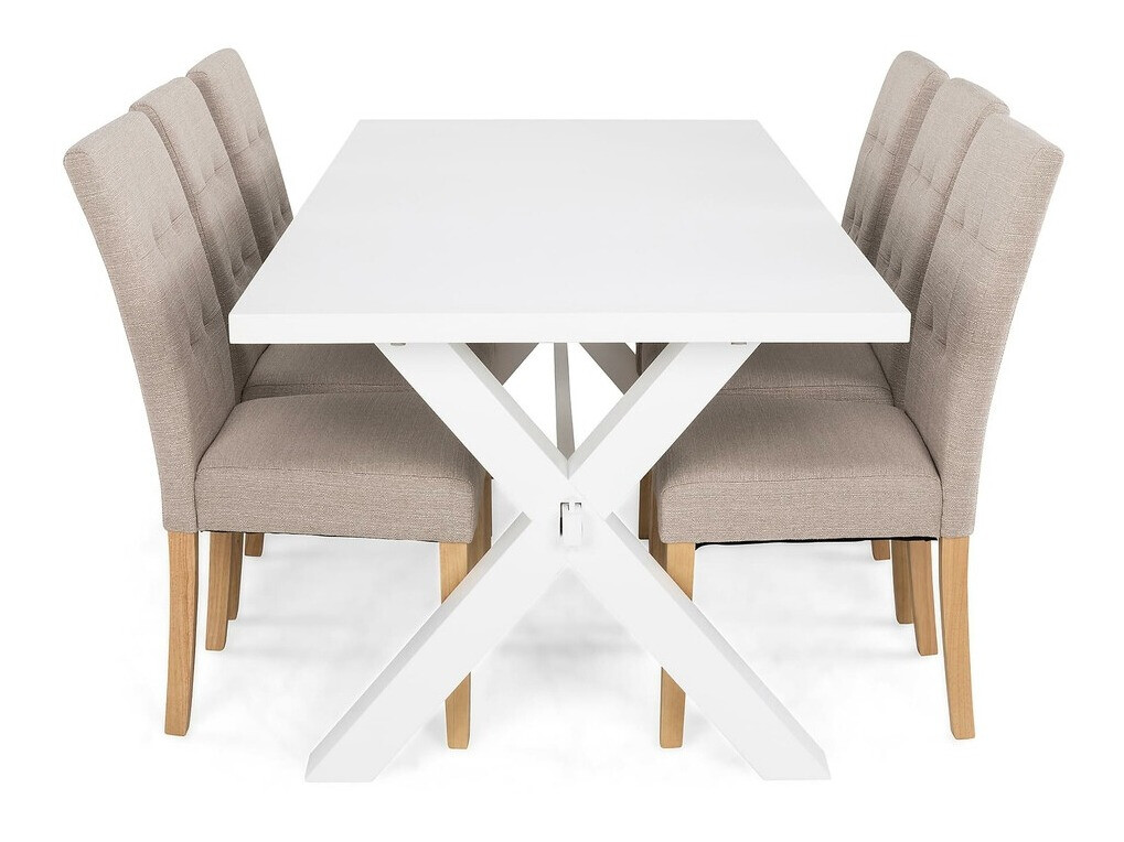 Jedilniški komplet Scandinavian Choice 675 (Beige + Rjava)