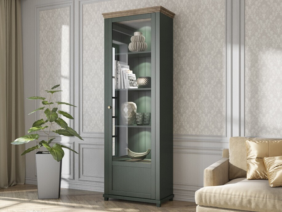 Regal Tolnue 101 (Temno zelena + Hrast lefkas)