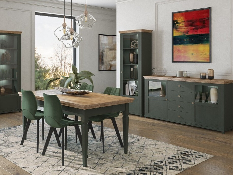 Regal Tolnue 101 (Temno zelena + Hrast lefkas)