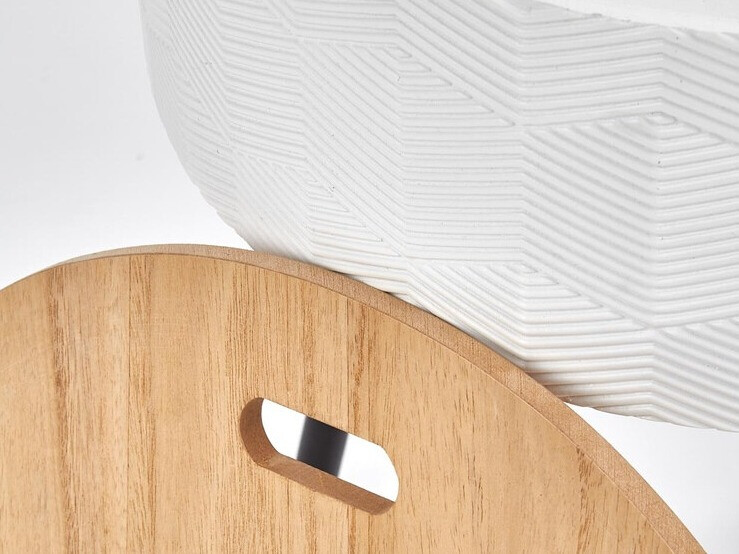 Stranska mizica Houston 606 (Bela + Svetel les + Črna)