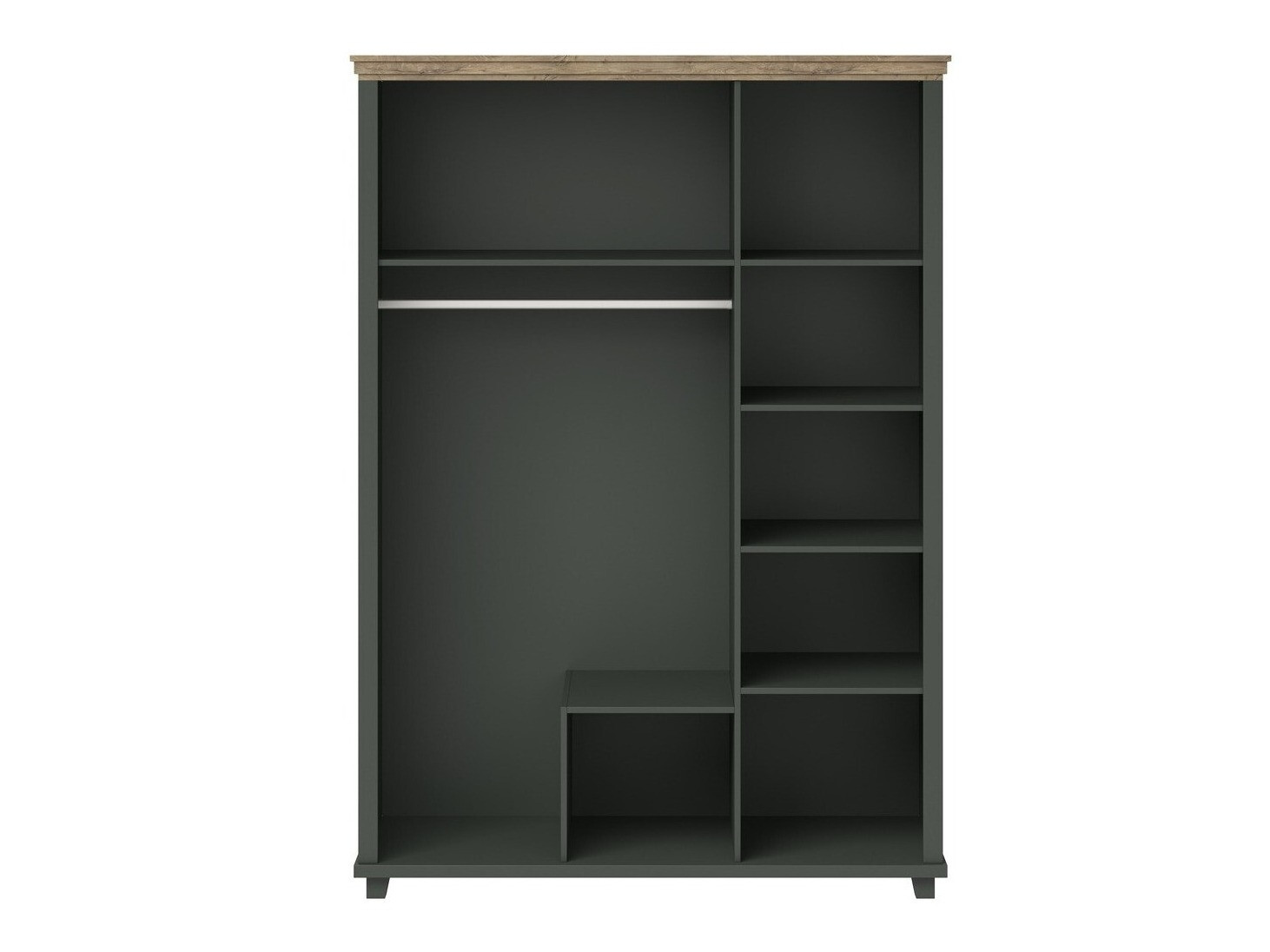 Garderobna omara Tolnue 114 (Temno zelena + Hrast lefkas)