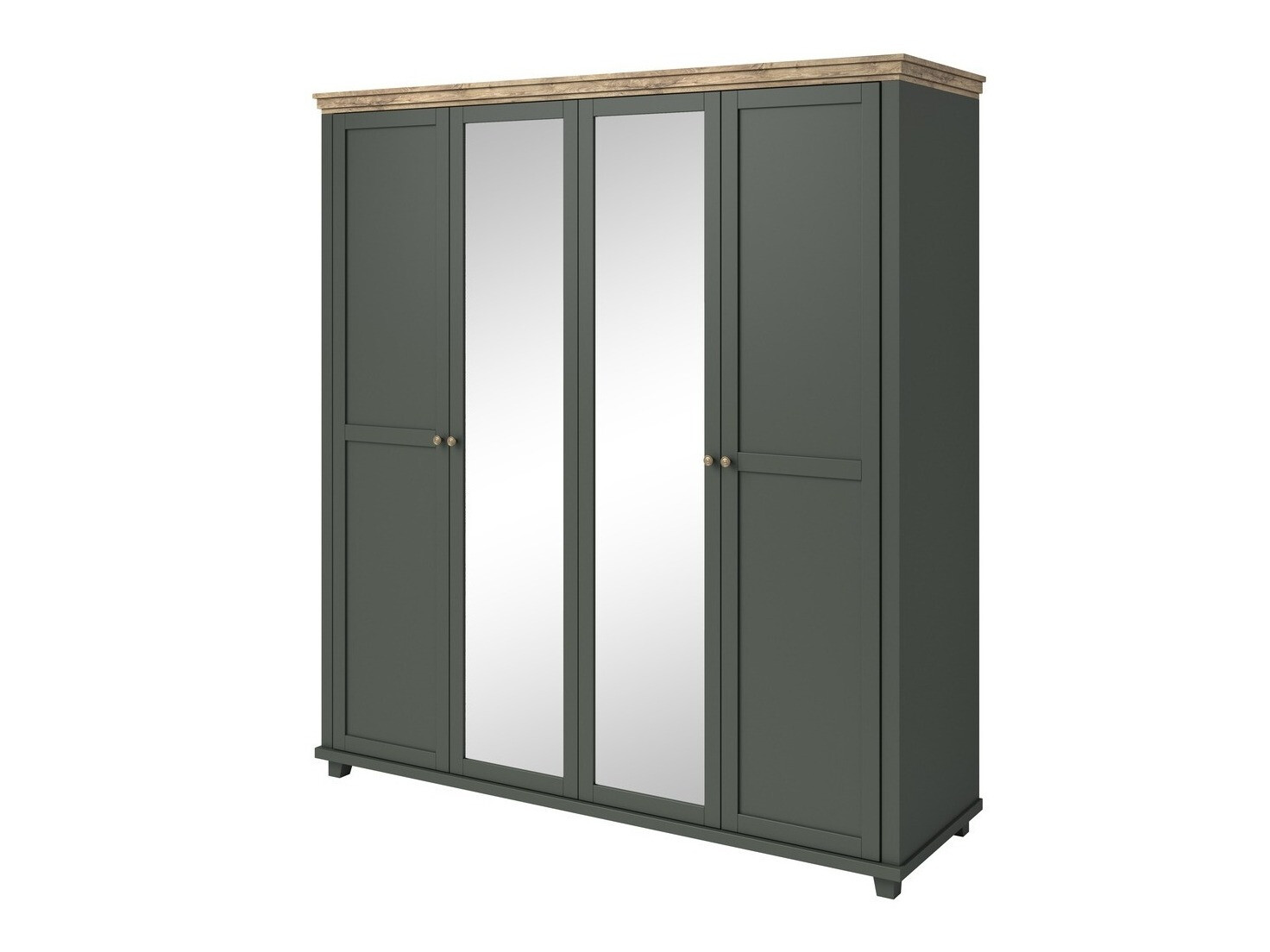 Garderobna omara Tolnue 115 (Temno zelena + Hrast lefkas)