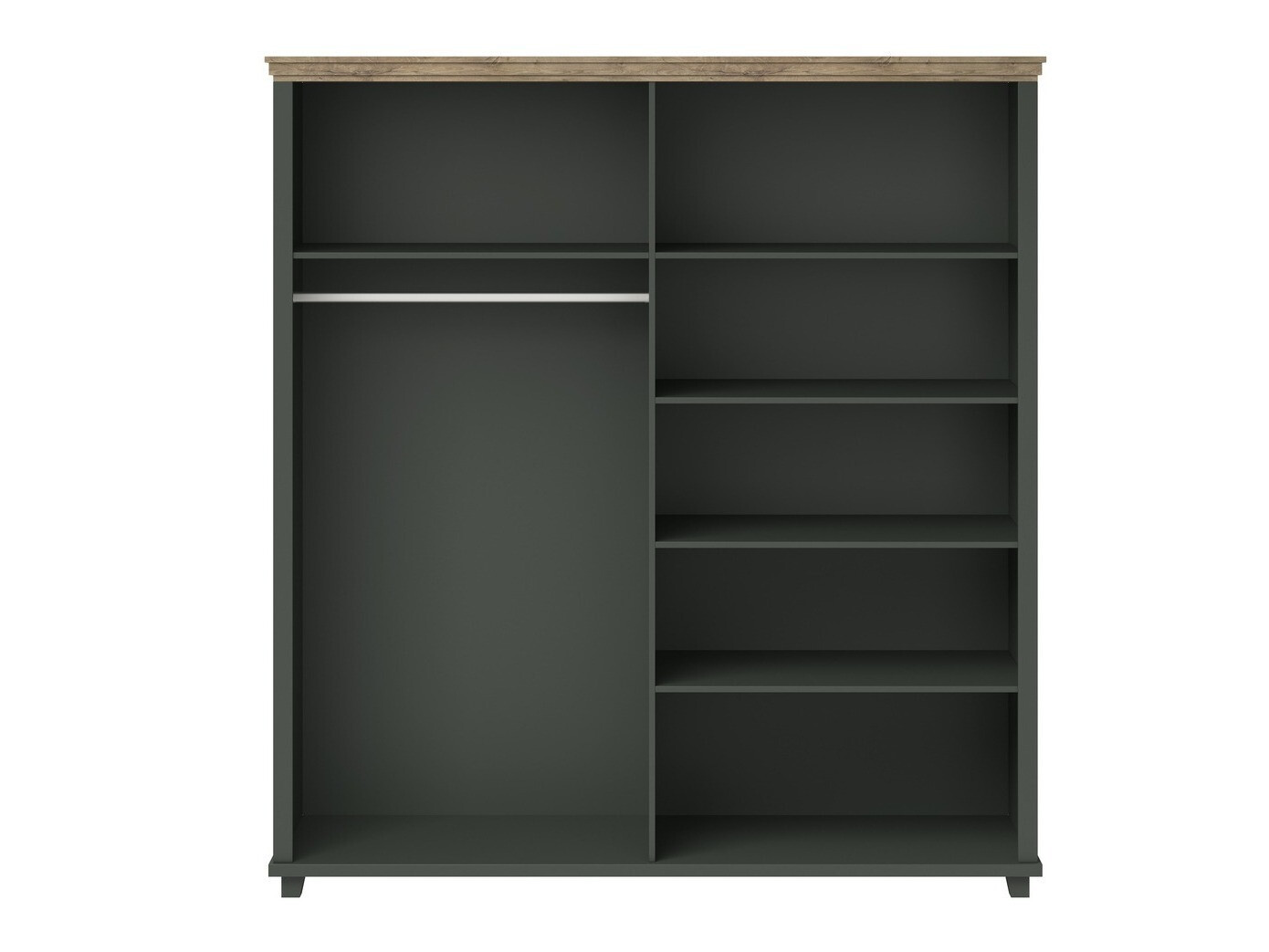 Garderobna omara Tolnue 115 (Temno zelena + Hrast lefkas)