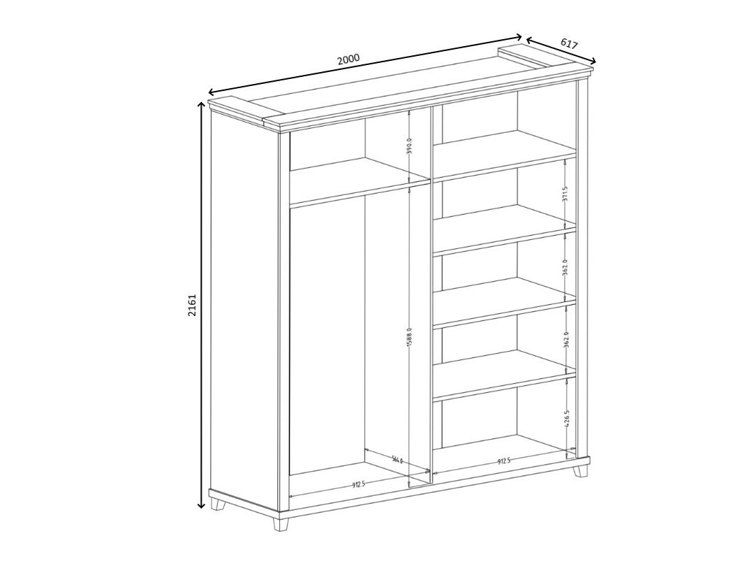 Garderobna omara Tolnue 115 (Temno zelena + Hrast lefkas)