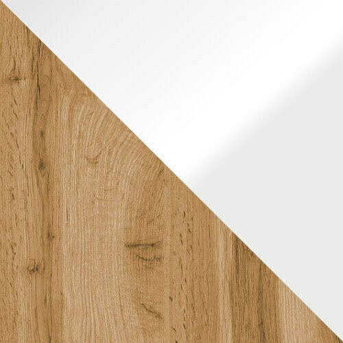 Komoda Sarasota 127 (Wotan hrast + Sijaj bela)