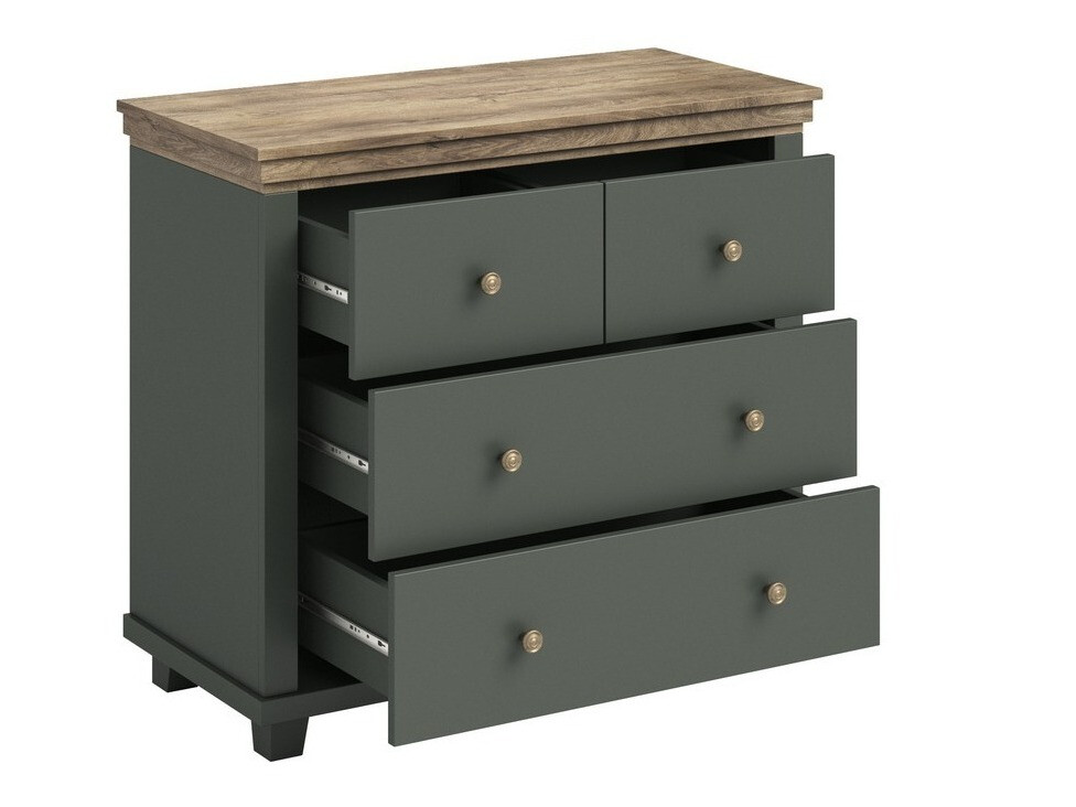 Komoda Tolnue 118 (Temno zelena + Hrast lefkas)