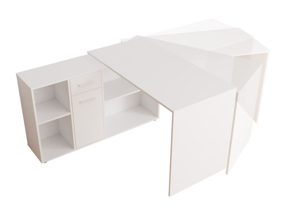 Kotna pisalna miza Bristol 122 (Beton + Bela)