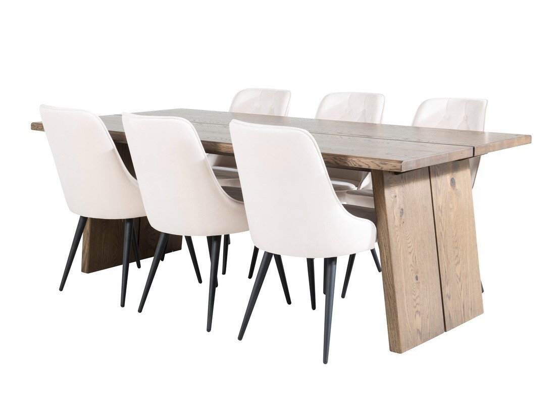 Jedilniški komplet Dallas 1807 (Črna + Bež)