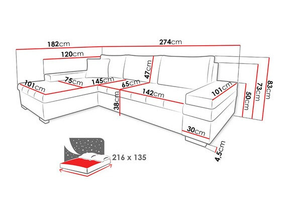 Kotna garnitura Comfivo 121 (Soft 011 + Lux 05)