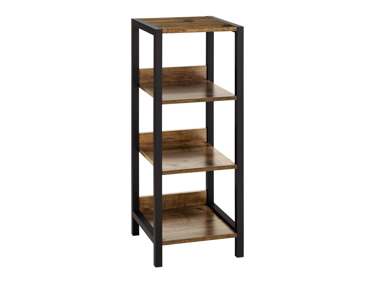 Regal Larnovo 107 (Temen hrast + Črna)