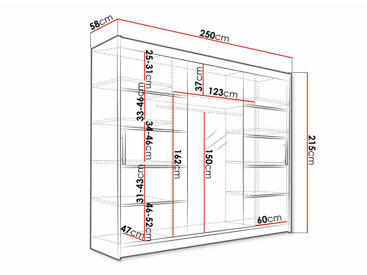 Garderobna omara Closico 131 (Bela)