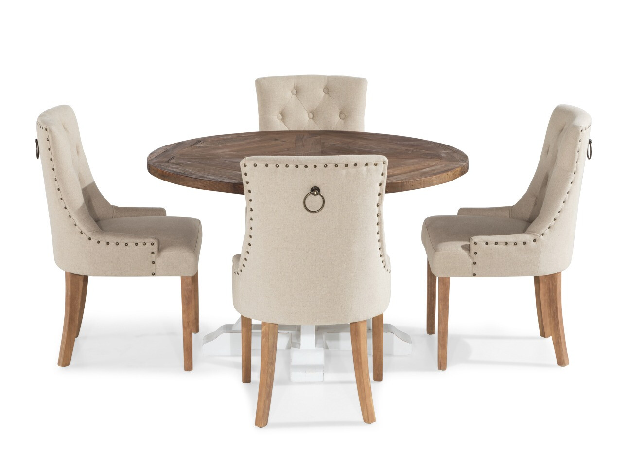 Jedilniški komplet Riverton 372 (Brest + Bela + Bež)