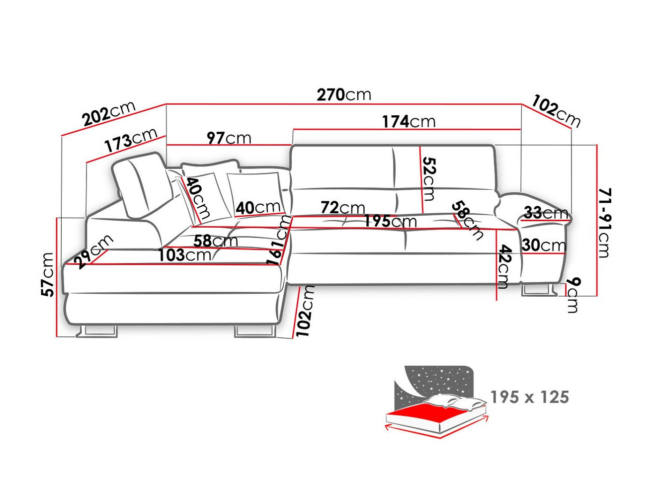 Kotna garnitura Comfivo 166 (Uttario Velvet 2980 + Muna 14)