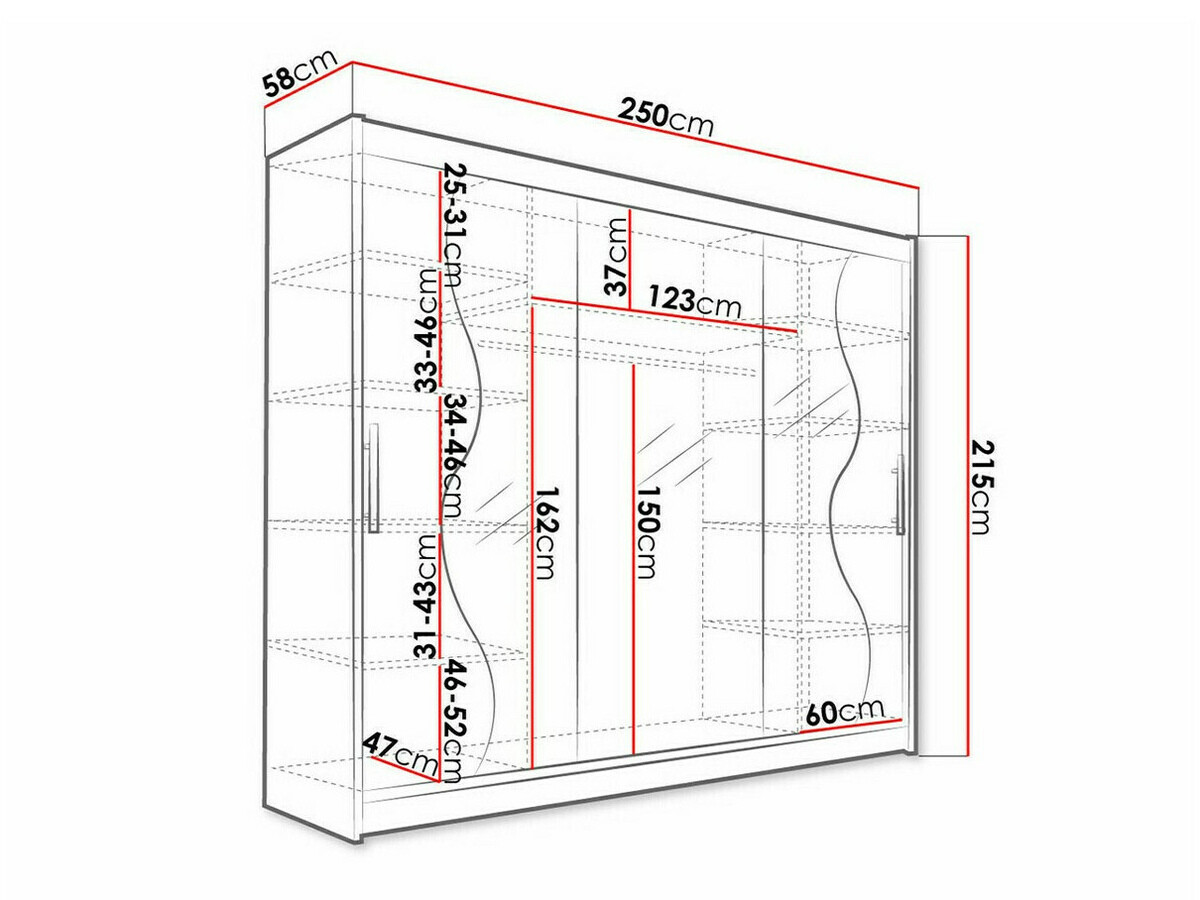 Garderobna omara Closico 119 (Sonoma hrast)