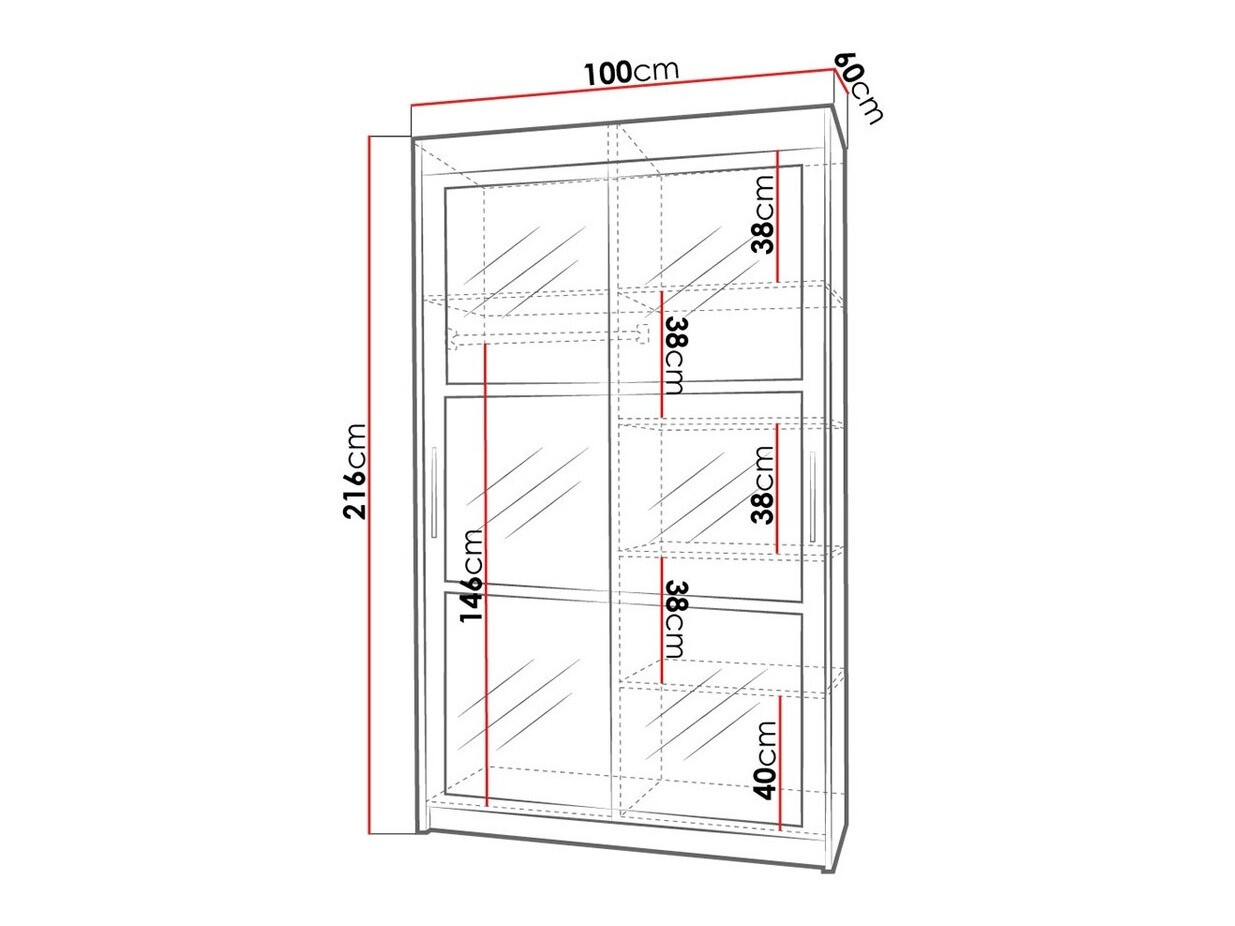 Garderobna omara Toledo 101 (Bela)