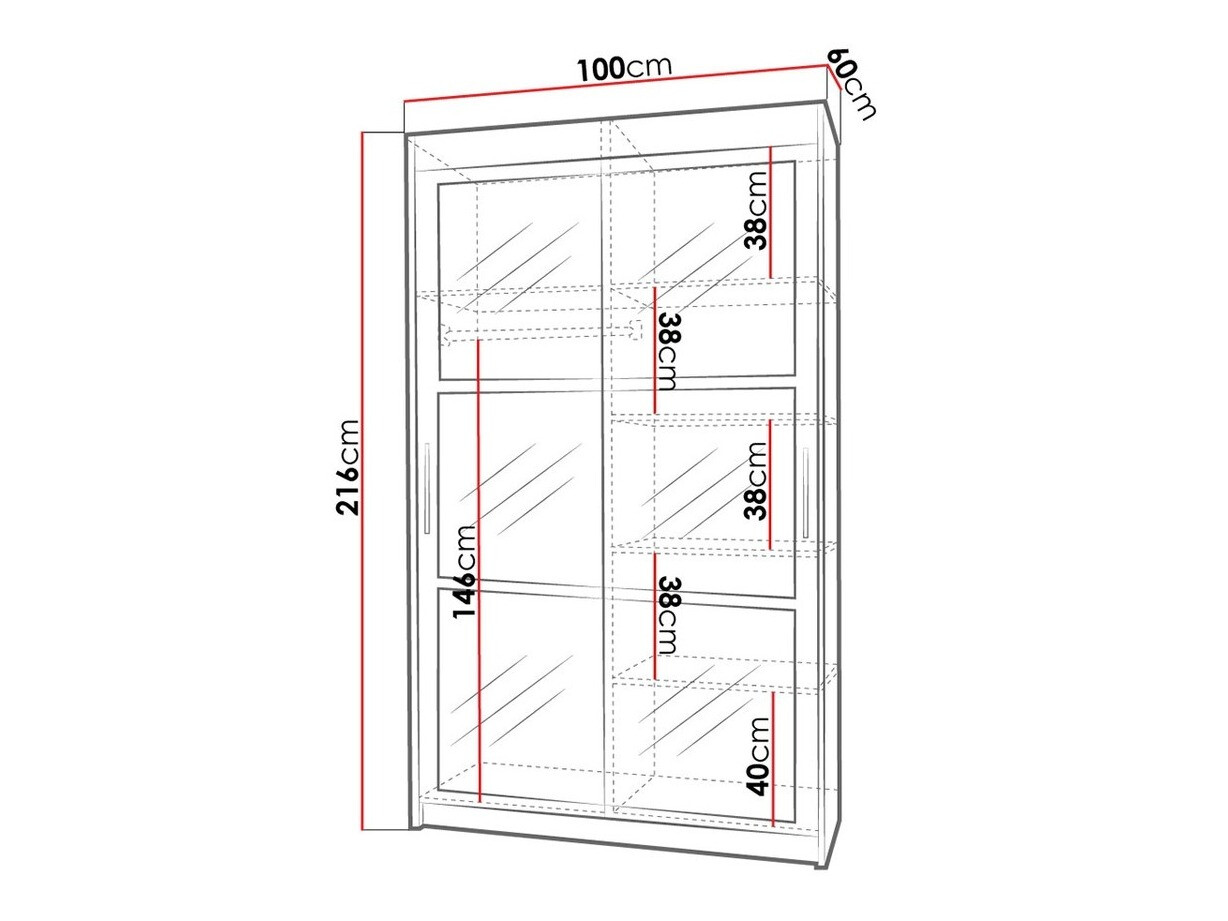 Garderobna omara Toledo 101 (Sonoma hrast)