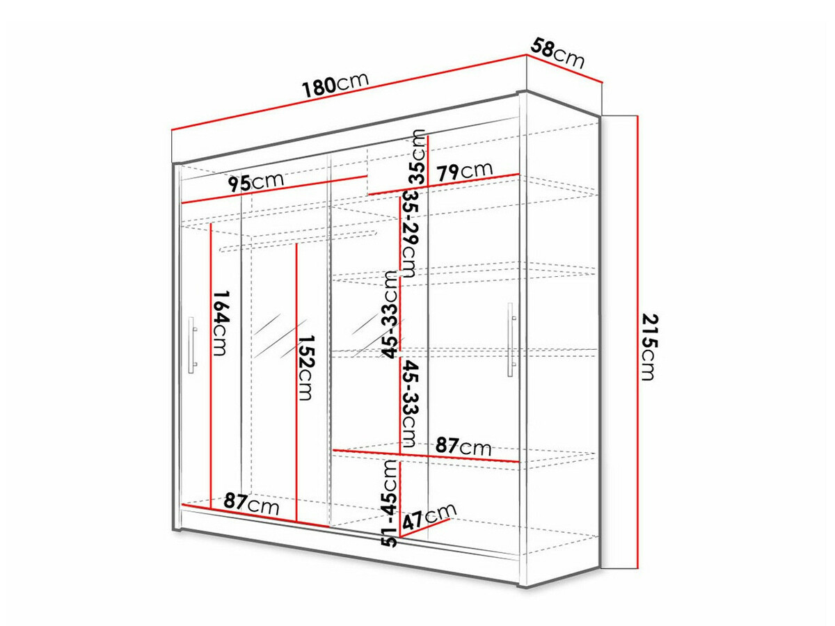 Garderobna omara Closico 123 (Črna)