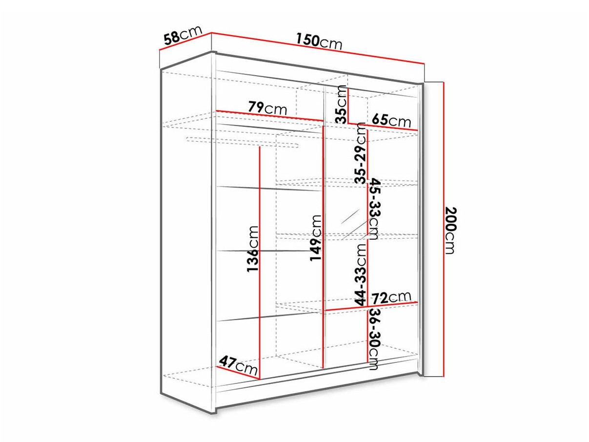 Garderobna omara Closico 143 (Sonoma hrast)