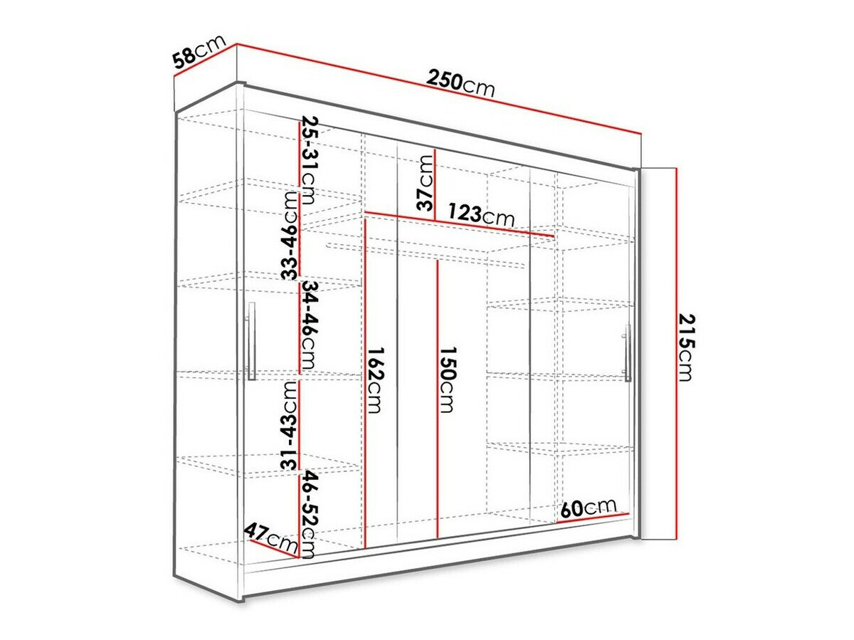 Garderobna omara Closico 118 (Bela)