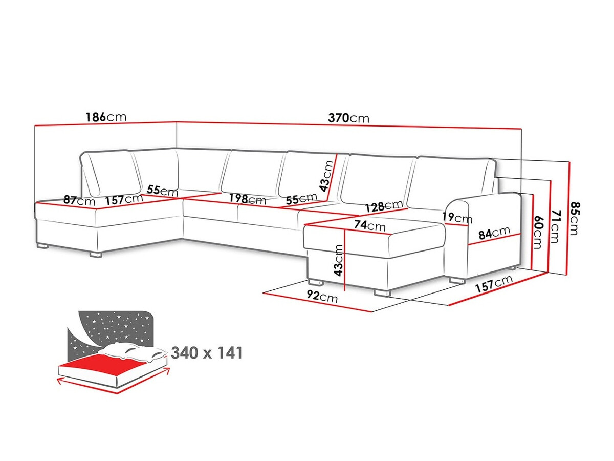 Kotna garnitura Comfivo Flumen III (Abriamo 03)