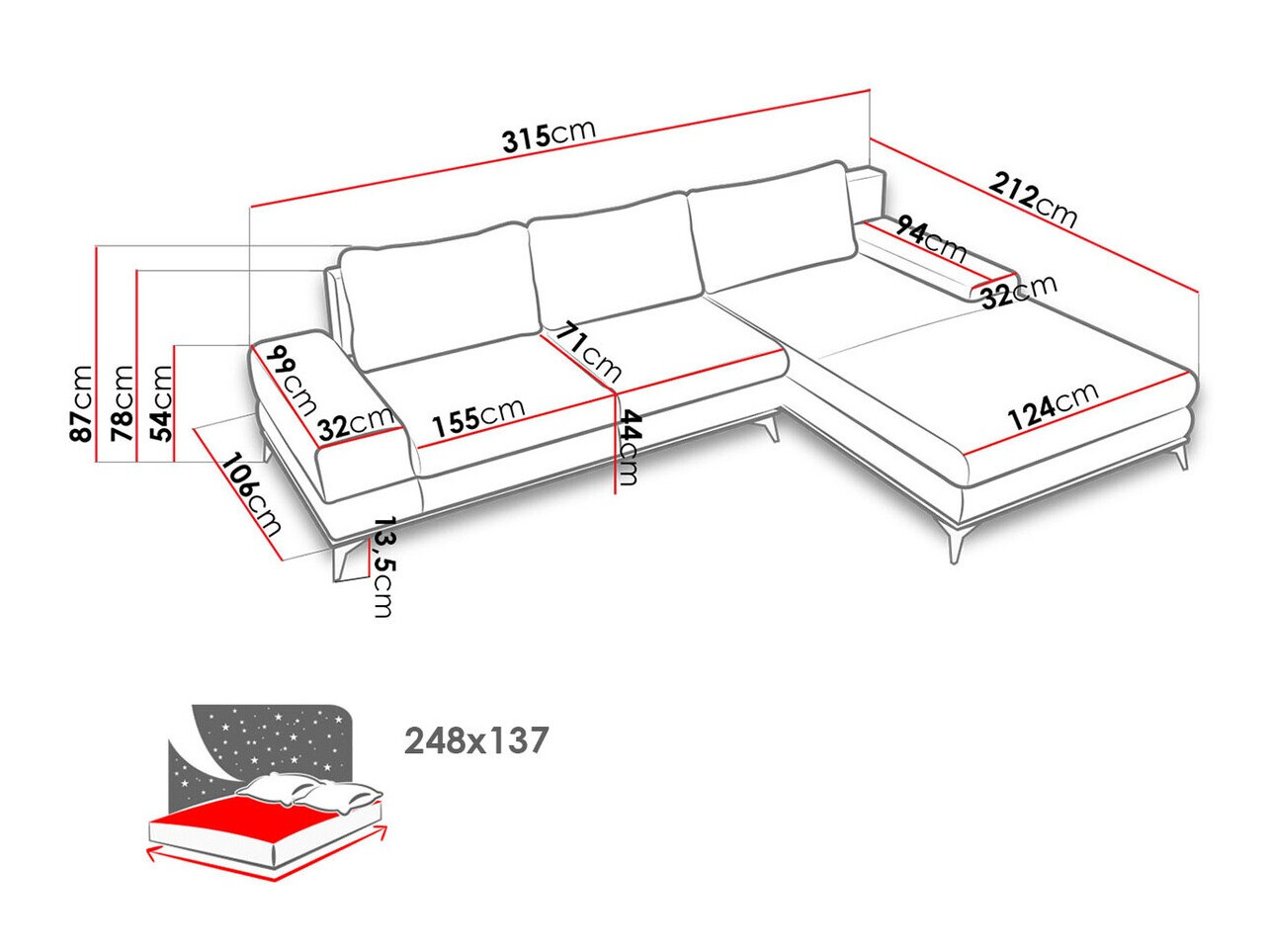 Kotna garnitura Lincoln 136 (Soro 95)