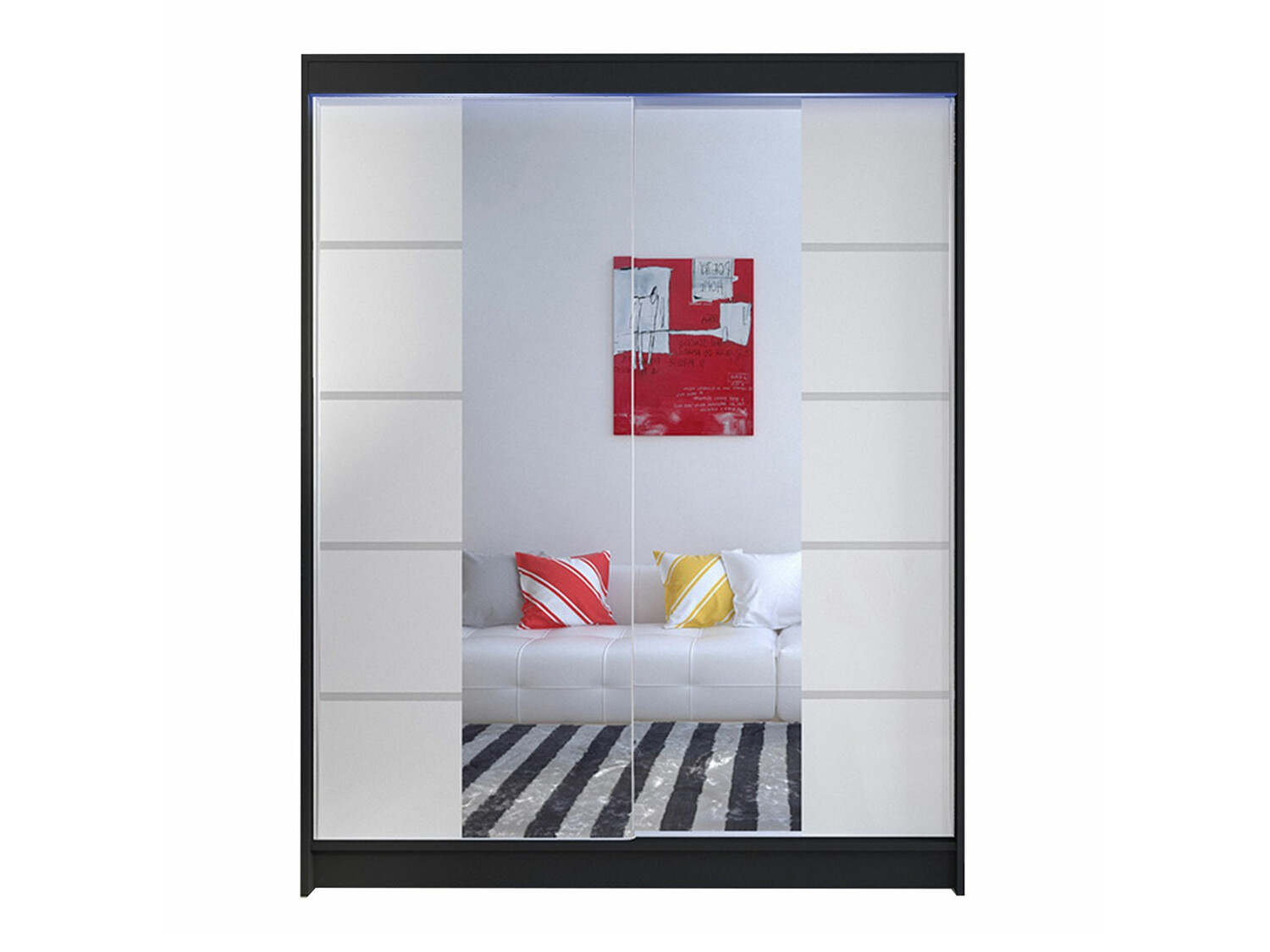 Garderobna omara Closico Vastor V (Črna + Bela)