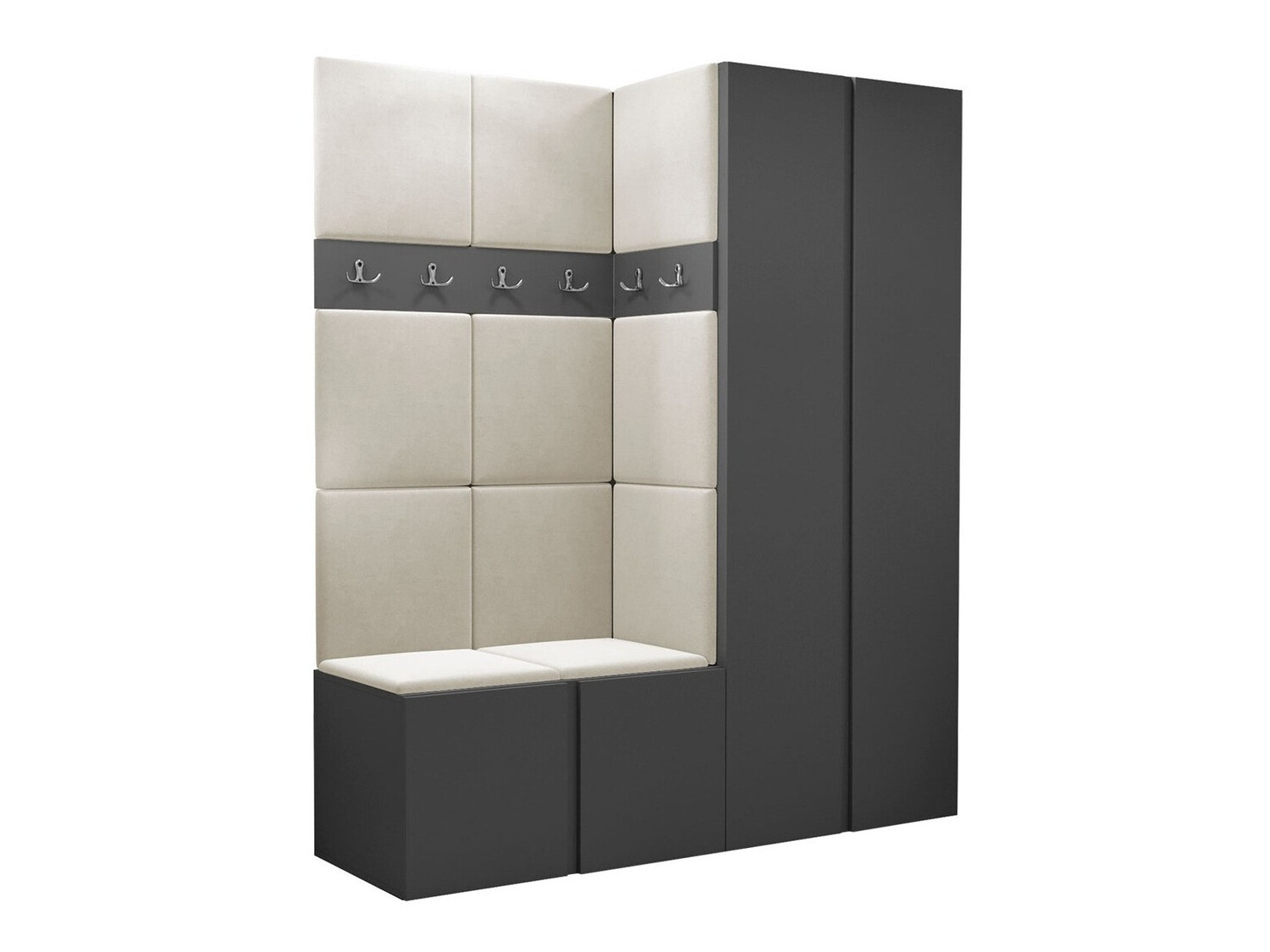 Komplet za predsobo Hartford 266 (Grafit)