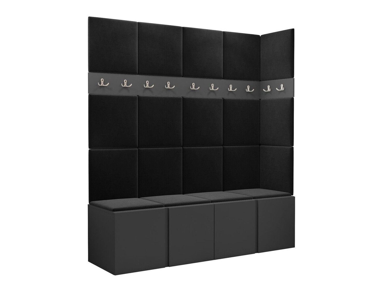 Komplet za predsobo Hartford 265 (Grafit)