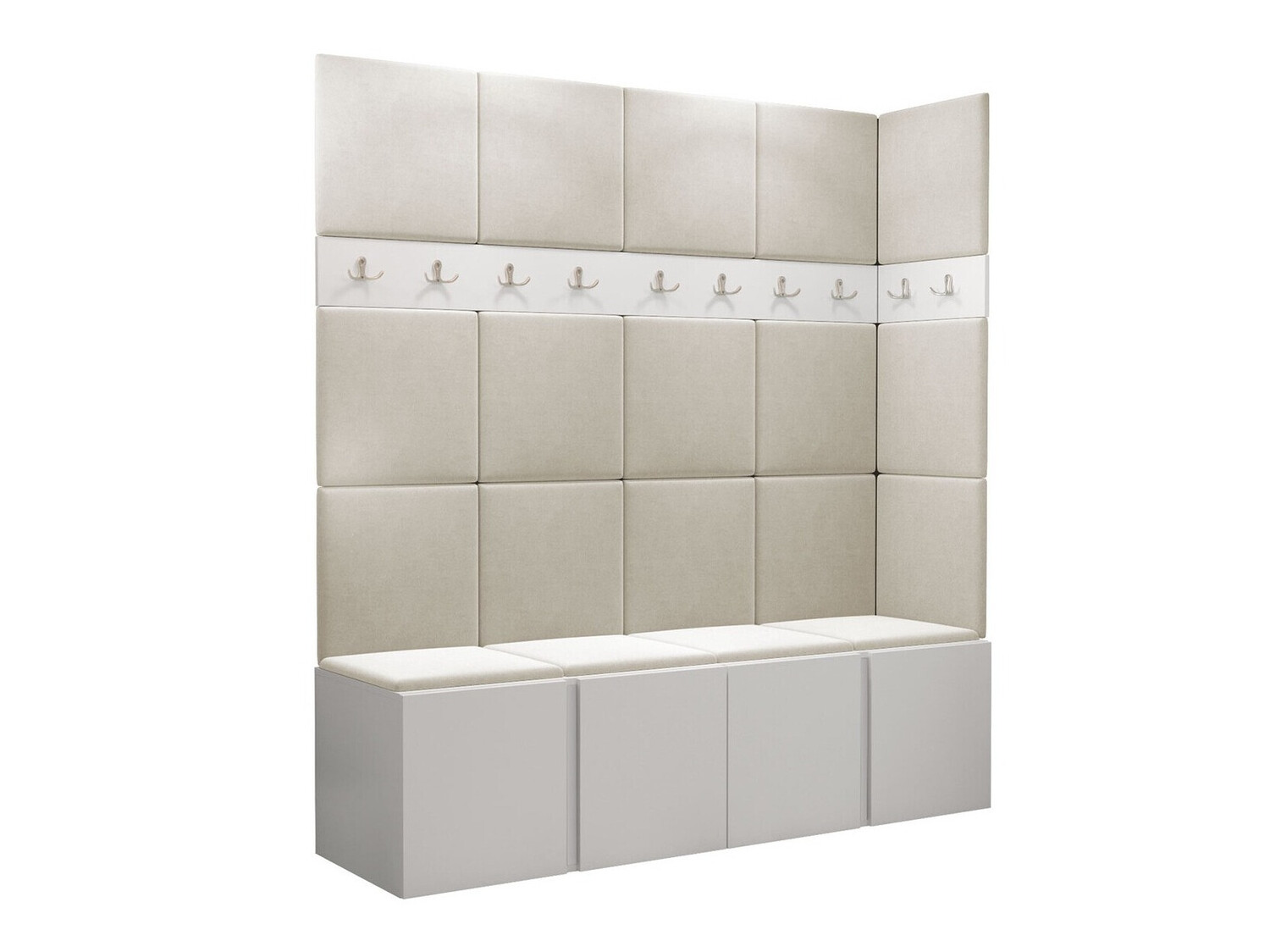 Komplet za predsobo Pinis II (Bela)