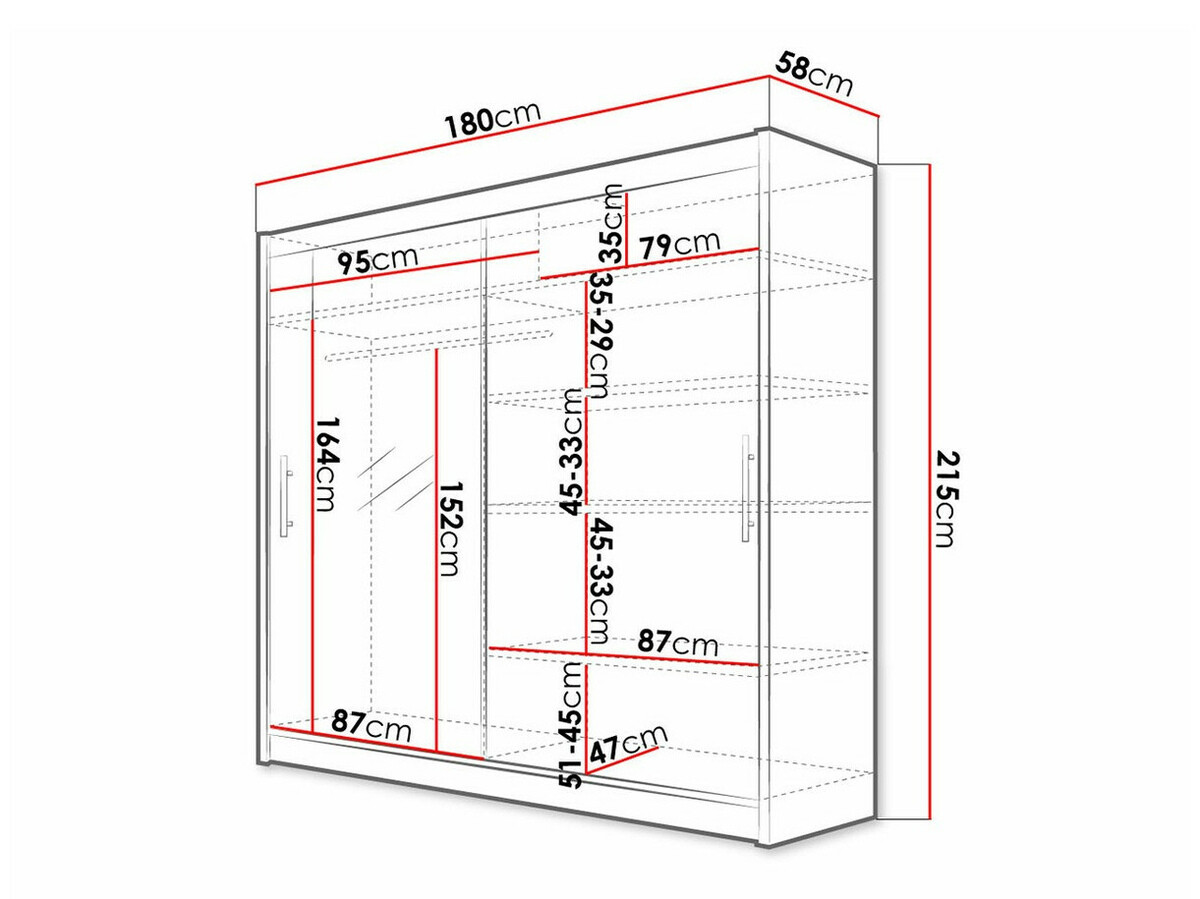 Garderobna omara Closico 107 (Črna)