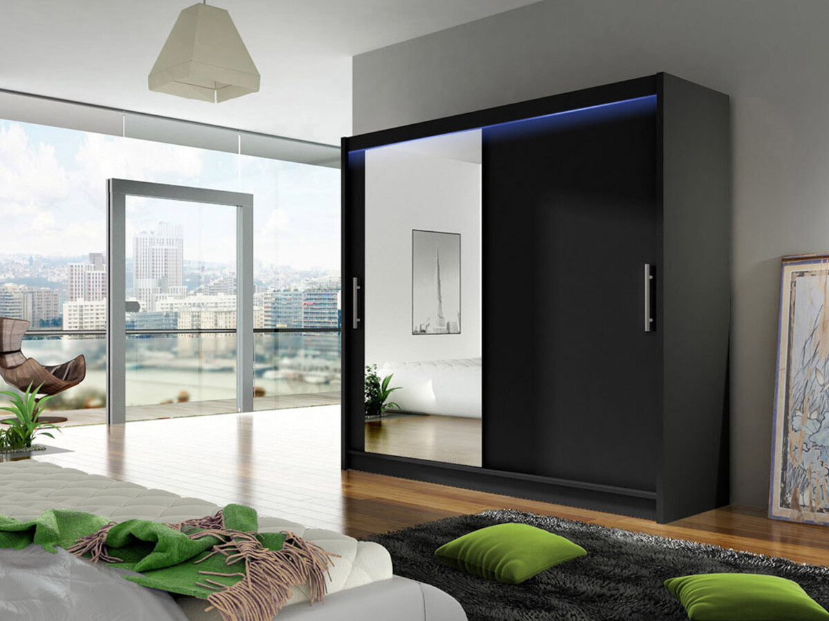 Garderobna omara Closico 107 (Črna)