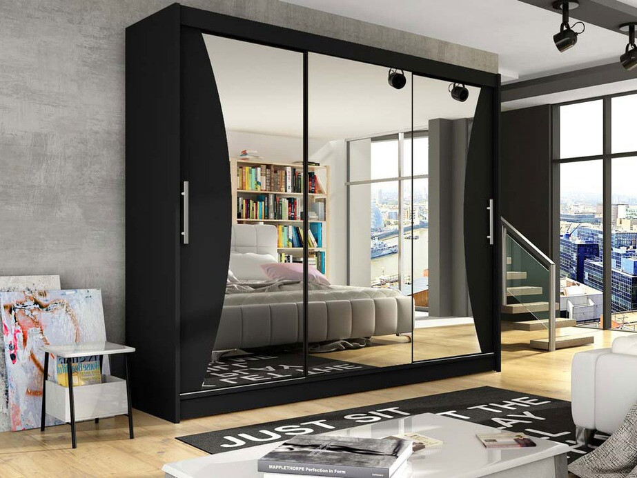 Garderobna omara Closico 120 (Črna)