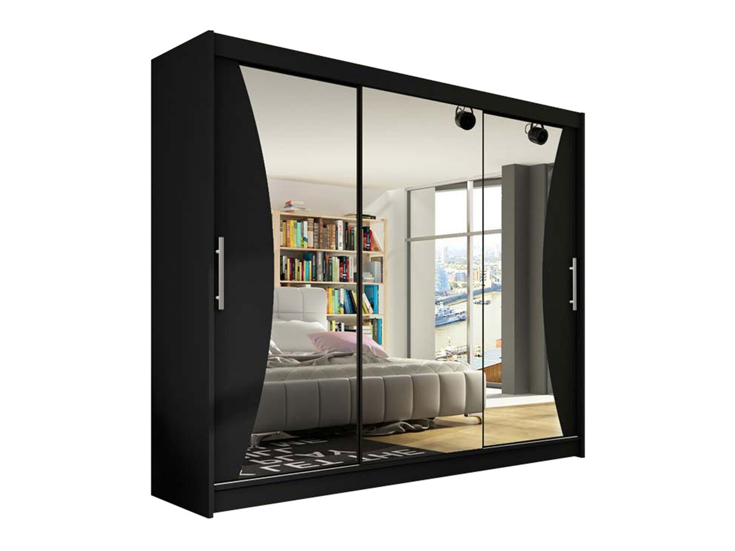 Garderobna omara Closico Ordo IV (Črna)