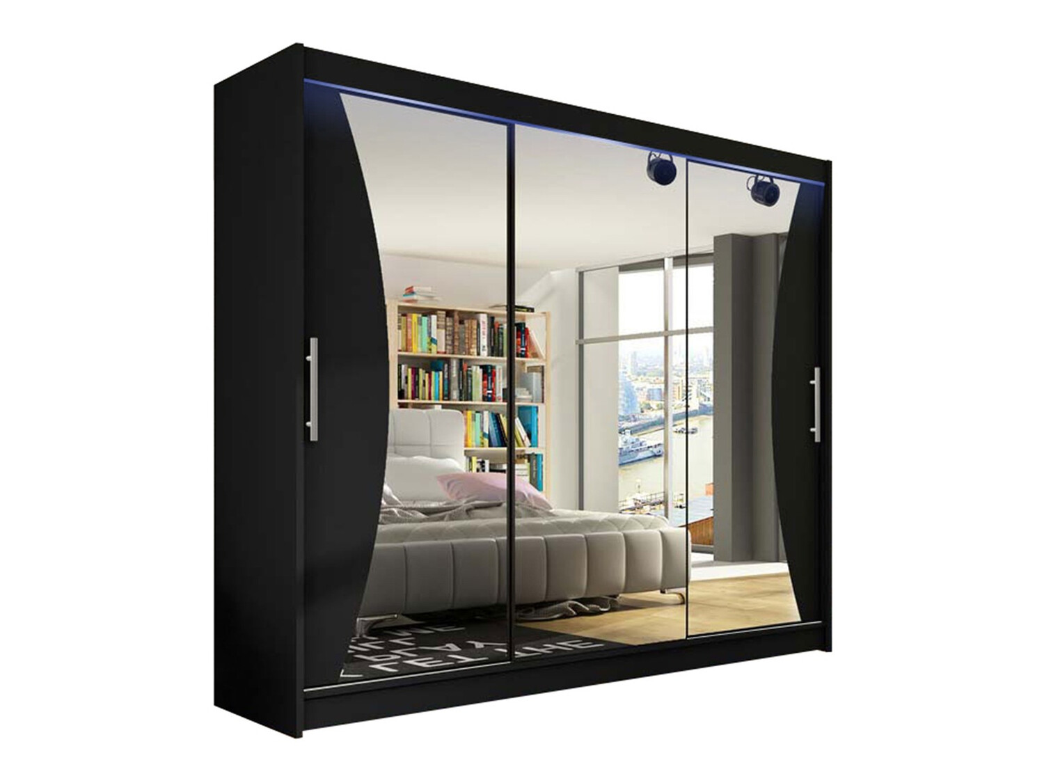 Garderobna omara Closico Ordo IV (Črna)