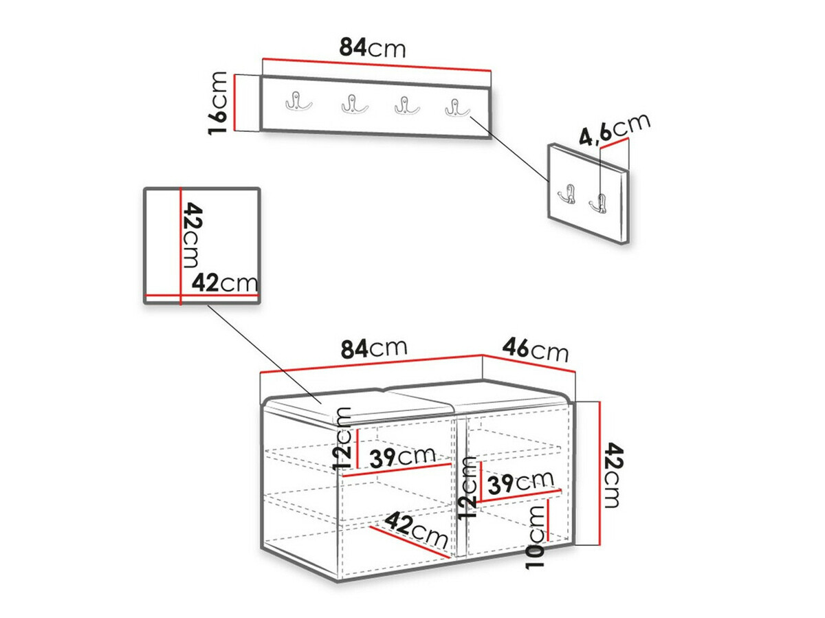 Komplet za predsobo Hartford 275 (Manila 26)